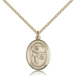 St. Christopher Golf Medal, Gold Filled, Medium - Gold-tone