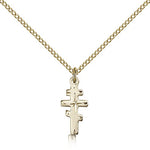 Greek Orthadox Cross Pendant, Gold Filled - Gold-tone