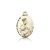 Scapular Medal, 14 Karat Gold - 14 KT Yellow Gold