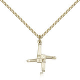 St. Brigid Cross Pendant, Gold Filled - Gold-tone