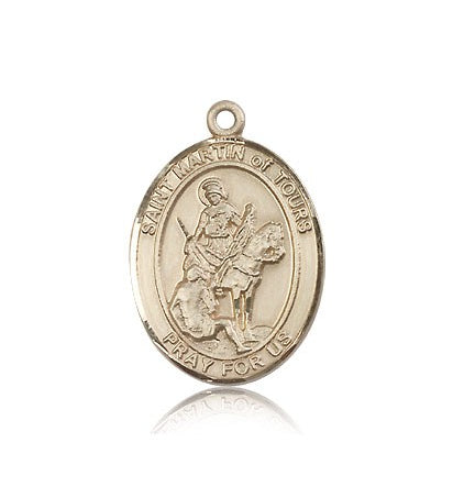 St. Martin of Tours Medal, 14 Karat Gold, Large - 14 KT Yellow Gold