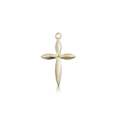 Cross Pendant, 14 Karat Gold - 14 KT Yellow Gold