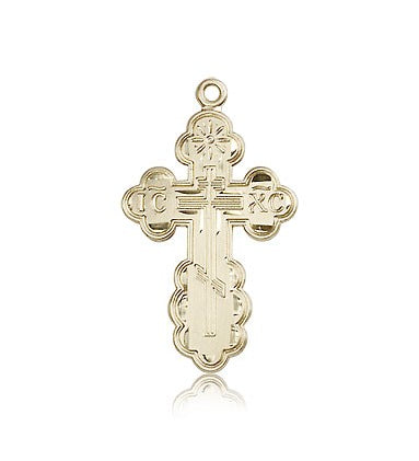 St. Olga Cross Pendant, 14 Karat Gold - 14 KT Yellow Gold