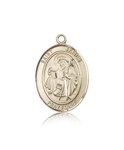 St. James the Greater Medal, 14 Karat Gold, Large - 14 KT Yellow Gold