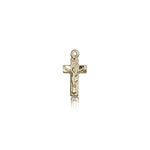 Crucifix Pendant, 14 Karat Gold - 14 KT Yellow Gold