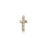 Crucifix Pendant, 14 Karat Gold - 14 KT Yellow Gold