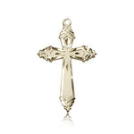Cross Pendant, 14 Karat Gold - 14 KT Yellow Gold