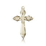 Cross Pendant, 14 Karat Gold - 14 KT Yellow Gold