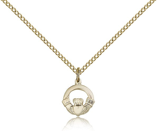 Claddagh Medal, Gold Filled - Gold-tone