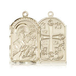Mother of God Medal, 14 Karat Gold - 14 KT Yellow Gold
