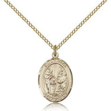 St. Zita Medal, Gold Filled, Medium - Gold-tone
