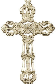 Cross Pendant, 14 Karat Gold - 14 KT Yellow Gold