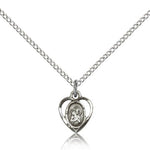 St. Ann Medal, Sterling Silver - 18&quot; 1.2mm Sterling Silver Chain + Clasp