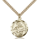 Dismas Medal, Gold Filled - 24&quot; 2.4mm Gold Plated Endless Chain