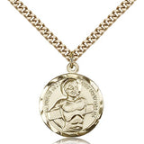 Dismas Medal, Gold Filled - 24&quot; 2.4mm Gold Plated Endless Chain