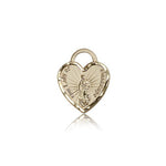 Our Lady of Guadalupe Heart Medal, 14 Karat Gold - 14 KT Yellow Gold