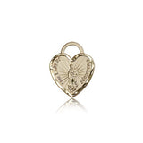 Our Lady of Guadalupe Heart Medal, 14 Karat Gold - 14 KT Yellow Gold