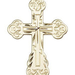 Cross Pendant, 14 Karat Gold - 14 KT Yellow Gold