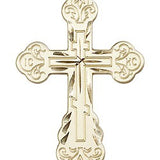 Cross Pendant, 14 Karat Gold - 14 KT Yellow Gold