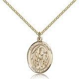 St. Polycarp of Smyrna Medal, Gold Filled, Medium - Gold-tone