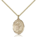 St. Peter Nolasco Medal, Gold Filled, Medium - Gold-tone
