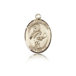 St. Sebastian Tennis Medal, 14 Karat Gold, Medium - 14 KT Yellow Gold