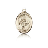 St. Sebastian Tennis Medal, 14 Karat Gold, Medium - 14 KT Yellow Gold