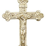 Crucifix Pendant, 14 Karat Gold - 14 KT Yellow Gold