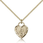 Our Lady of Guadalupe Heart Medal, Gold Filled - Gold-tone