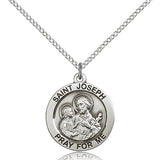 St. Joseph Medal, Sterling Silver - Sterling Silver