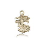 St. Michael the Archangel Medal, 14 Karat Gold - 14 KT Yellow Gold