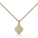 Jerusalem Cross Pendant, Gold Filled - Gold-tone