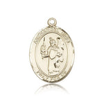 St. Uriel Medal, 14 Karat Gold, Large - 14 KT Yellow Gold