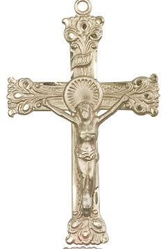 Crucifix Pendant, 14 Karat Gold - 14 KT Yellow Gold