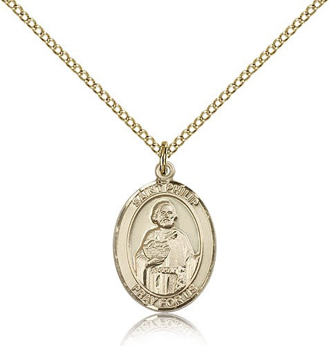 St. Philip the Apostle Medal, Gold Filled, Medium - Gold-tone