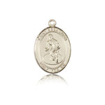 St. Sebastian Wrestling Medal, 14 Karat Gold, Medium - 14 KT Yellow Gold