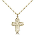 5 Way Cross Pendant, Gold Filled - Gold-tone
