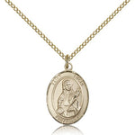 St. Lucia of Syracuse Medal, Gold Filled, Medium - Gold-tone