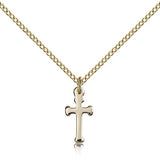 Cross Pendant, Gold Filled - Gold-tone