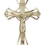 Crucifix Pendant, 14 Karat Gold - 14 KT Yellow Gold
