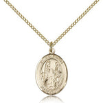 St. Genevieve Medal, Gold Filled, Medium - Gold-tone