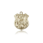 St. Michael the Archangel Medal, 14 Karat Gold - 14 KT Yellow Gold