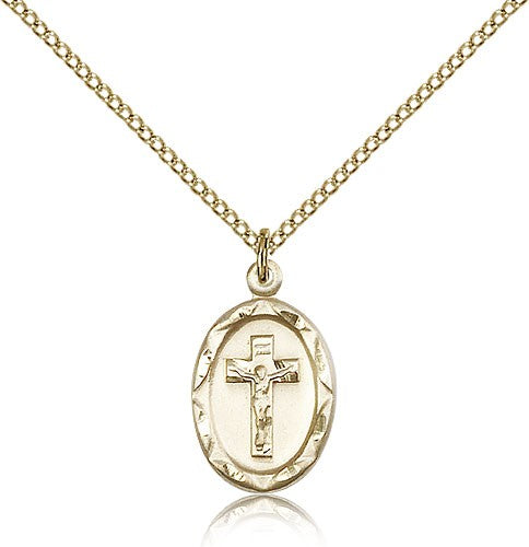 Crucifix Pendant, Gold Filled - Gold-tone
