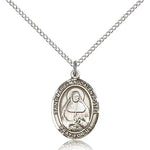 Marie Magdalen Postel Medal, Sterling Silver, Medium - 18&quot; 1.2mm Sterling Silver Chain + Clasp