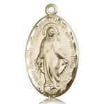 Miraculous Medal, 14 Karat Gold - 14 KT Yellow Gold