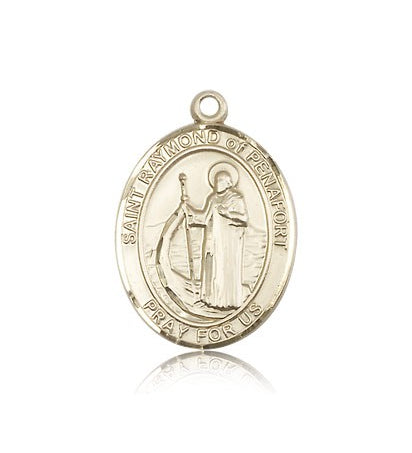 St. Raymond of Penafort Medal, 14 Karat Gold, Large - 14 KT Yellow Gold