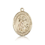 St. Adrian of Nicomedia Medal, 14 Karat Gold, Large - 14 KT Yellow Gold