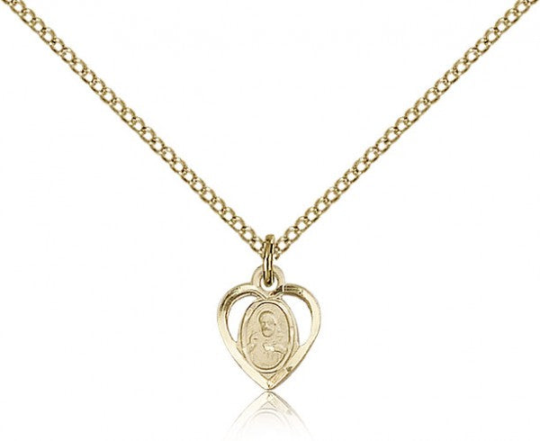 Scapular Medal, Gold Filled - Gold-tone