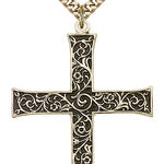 Cross Pendant, Gold Filled - 24&quot; 2.4mm Gold Plated Endless Chain
