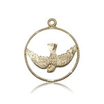 Holy Spirit Medal, 14 Karat Gold - 14 KT Yellow Gold
